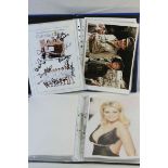 Celebrity Autographs - Collection of over 100 signed pictures and cards to include Lily Allen,