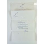 Autograph - Bing Crosby 'Hollywood' letterhead dated January 20, 1949, signed by Bing Crosby, with
