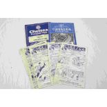Nine Chelsea home football programmes from 1940s and 1950s to include v Arsenal 26th Oct 1946,