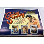 Film poster - Going Steady, 1979,original UK quad poster, approx 100cm x 76cm, folded