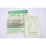 1948 Hibernian v Rangers football programme played 31st January 1948 (gd overall, showing age, '