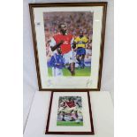 Football autographs - Patrick Viera, Arsenal FC, framed and glazed photo, approx 30cm x 35cm &