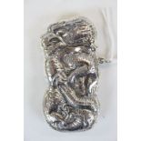 Silver Vesta Case in the form of a Chinese Dragon