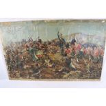 19th / 20th century Large Oil on Canvas depicting a Battle of the Napoleonic Period, signed