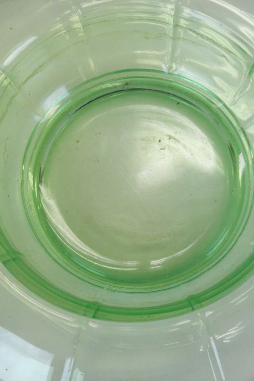 Early 20th century Uraniam Green Glass Fruit Bowl, 41cms diameter - Image 3 of 4