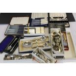 Collection of boxed vintage Cutlery to include Silver