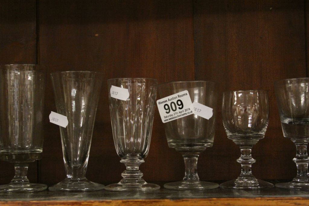 Collection of Twelve mainly 19th century Drinking Glasses plus a Glass Measure - Image 3 of 4