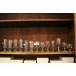 Collection of Twelve mainly 19th century Drinking Glasses plus a Glass Measure