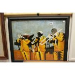 Jazz Internet Signed Oil Painting of Jazz Musicians