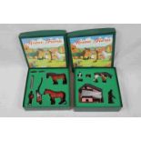 Two boxed Britains Home Farm sets to include 8704 Plough Set and 8706 Forge Set, both complete and