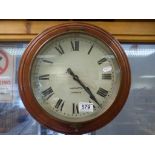 Mahogany Cased Circular Wall Clock, the face marked ' Magneta, London ', 34cms diameter