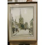 Laurence Stephen Lowry R.A. (British 1887 - 1976), ' Burford Church ' Signed Limited Edition