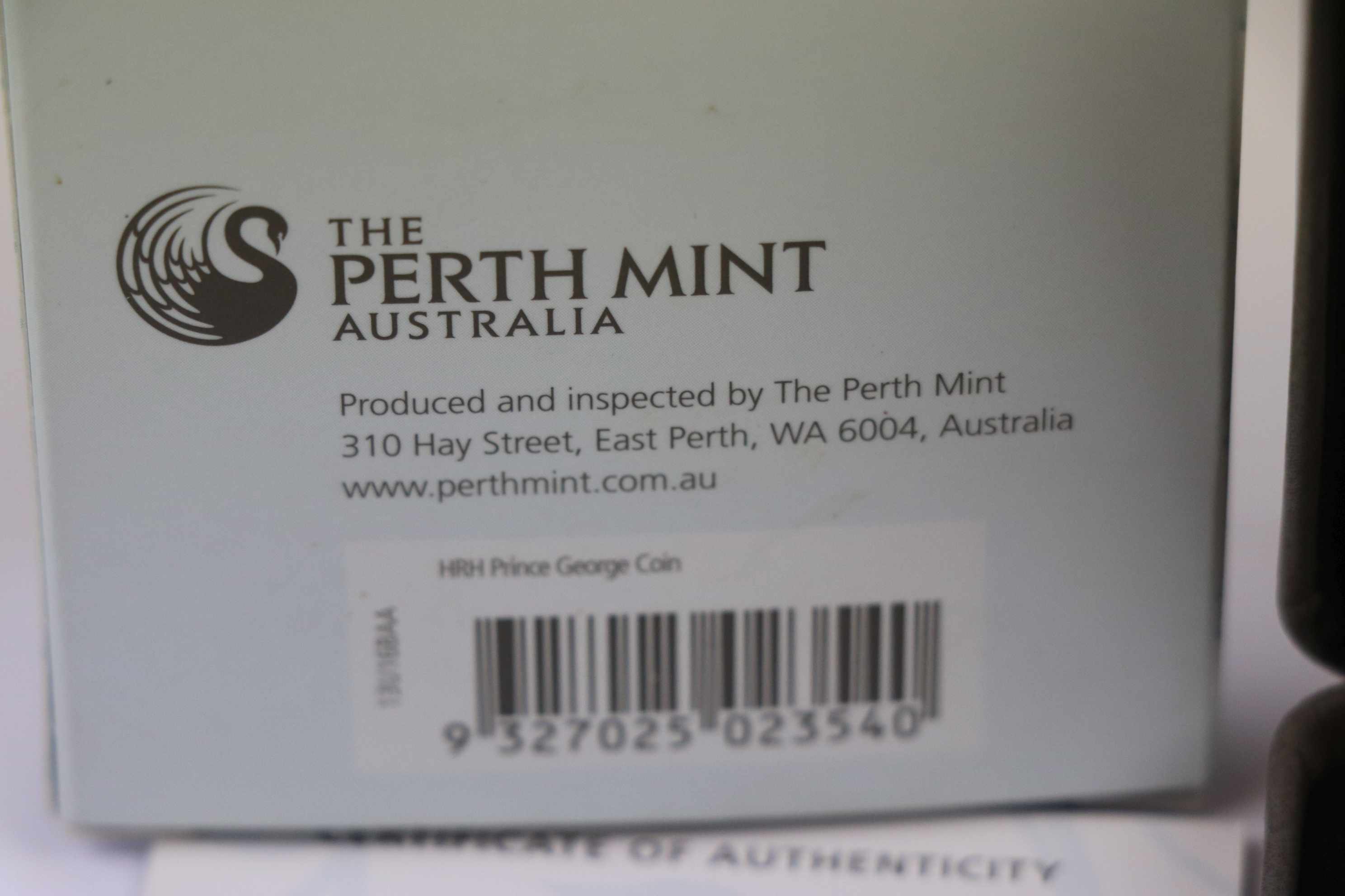 Boxed Perth Mint 25 Australian Dollar coin in 24ct Gold to Commemorate the Birth of Prince George - Image 5 of 7