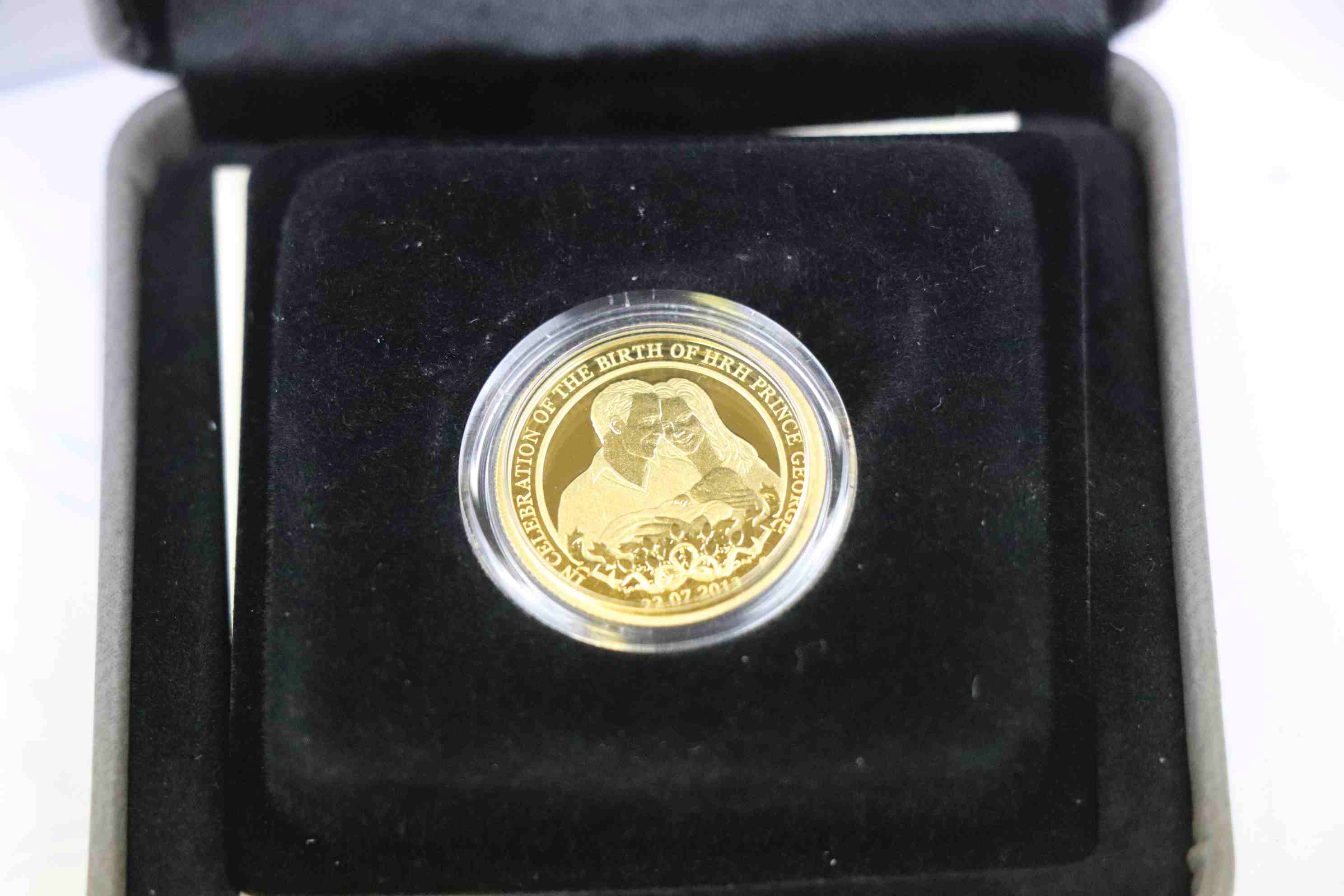 Boxed Perth Mint 25 Australian Dollar coin in 24ct Gold to Commemorate the Birth of Prince George - Image 3 of 7