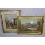 Framed and Glazed Victorian Landscape Watercolour signed ' Rydal Lake, W T Longmire, 1898, 35cms x