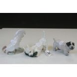 Three Royal Copenhagen Animals to include a Scottie dog playing with a shoe & a Cockerel