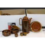 Collection of Hornsea Heirloom Brown Tea and Dinnerware including 2 Oval Platters, 9 Bowls, 7 Bowl