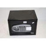 Black Metal Electronic Combination Safe with Wall Bolts, 35cms x 25cms