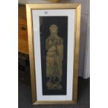 Gilt Framed Mixed Method Signed Portrait of a Medieval Knight