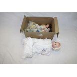 Collection of six dolls to include Armand Marseille Germany No. 341/3 bisque head doll, No.189