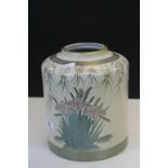 Japanese Vase with Floral decoration and marked to base "Hand Painted Satsuma" with signature,