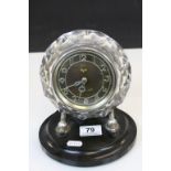 Retro Russian Cut Glass & Bakelite Clock made by Majak