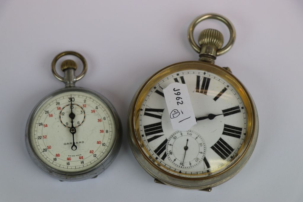 Vintage Goliath Nickel cased Pocket watch, with Enamel dial and sub dial at the six position plus - Image 2 of 4