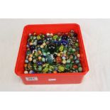 Large box of mixed Glass Marbles in various sizes