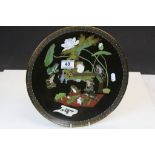 Cloisonne Charger with Toad or Frog scene, approx 30.5cm diameter