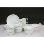 Wedgwood ' Westbury R4410 ' Tea Set to include jug, sugar bowl, 6 x tea cups and saucers, 6 x side