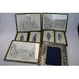Set of Four Victorian Paintings on Glass of Ladies of Fashion, each 18cms x 8cms together with a