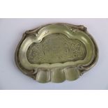 German Hallmarked Silver Ashtray dated Christmas 1948, marked to base "German Driver Gerhard