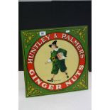 Enamel Huntley & Palmers Ginger Nuts advertising sign, approx 44 x 43cm