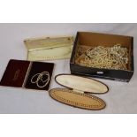Box of mixed vintage Simulated Pearl Necklaces to include boxed