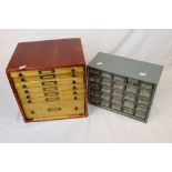 Collection of vintage Watch making tools etc to include, Engineering chest of Drawers, Industrial