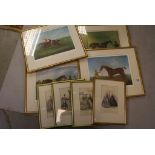 Set of Four Framed and Glazed Prints of Famous Race Horse Paintings including Herring, 2 x Sartorius