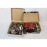 Two boxes of mixed Costume jewellery