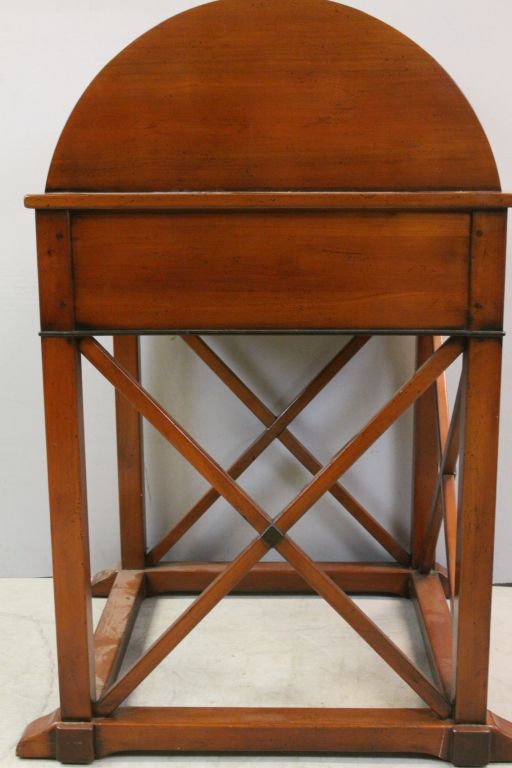 Unusual Hardwood Dressing Table with Barrel Top which folds completely back to reveal seven - Image 6 of 6