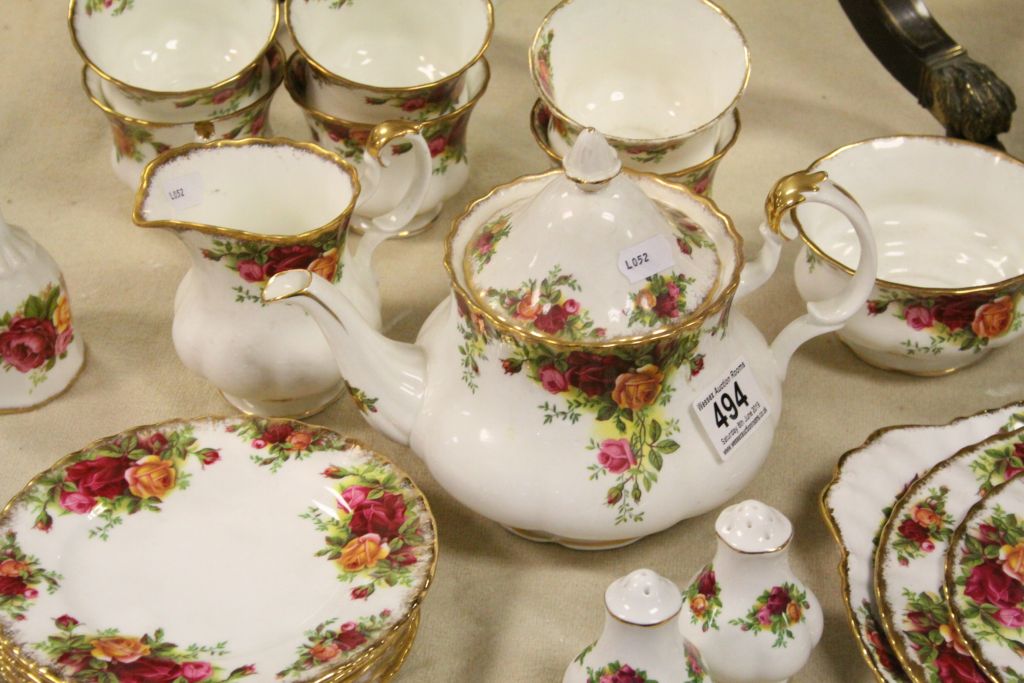 Royal Albert ' Old Country Roses ' part Tea Service including Teapot, Seven Tea Cups, Six Saucers, - Image 2 of 6