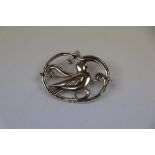 Silver George Jensen style brooch