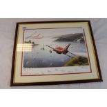 A Framed And Glazed Limited Edition Signed Print Entitled "Smoke On - GO !!" By Robert Tomlin,