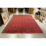 Large Eastern Wool Red Ground Rug, 346cms x 235cms