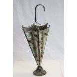Metal Stick and Umbrella Stand in the form of an Umbrella and decorated with Flowers and Bees