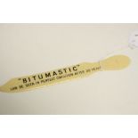 Vintage Ivorine Advertising Paper Knife marked ' Bitumastic, can be seen in perfect condition