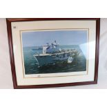 A Framed And Glazed Limited Edition Signed Print Entitled "H.M.S. Ocean" By Ivan Berryman,