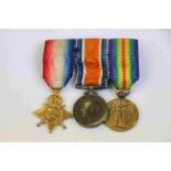 A World War One / WW1 Miniature Medal Trio To Include The British War Medal, The Victory Medal And