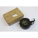 A World War Two / WW2 Military Issue MK.III Compass In Original Cardboard Issue Box.