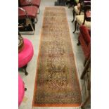 French Wool Runner Rug, 318cms x 69cms