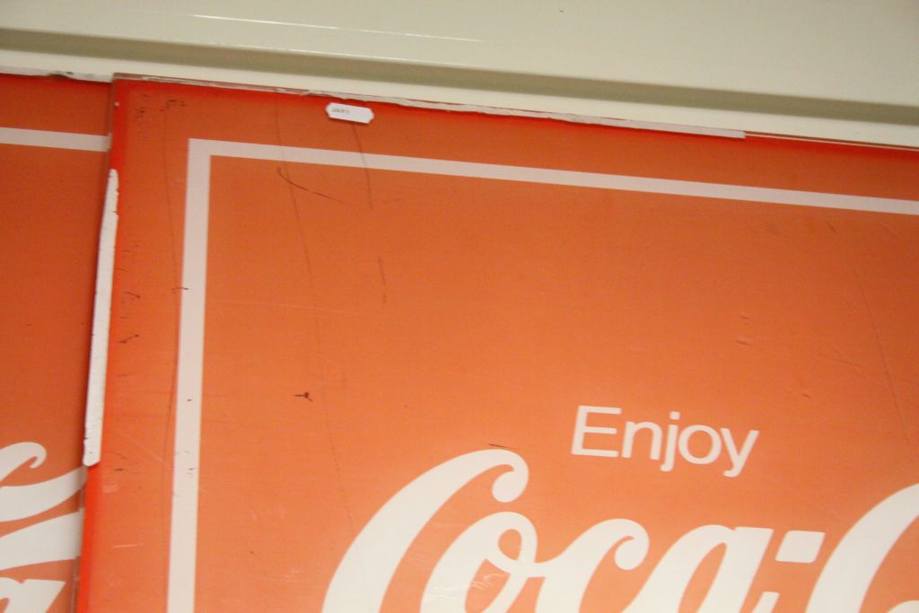 Pair of vintage Perspex "Coca Cola Advertising signs, each approx 71.5 x 71.5cm - Image 4 of 4