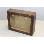 Wooden Cased Display Cabinet with Glazed Hinged Lid, 76cms long x 82cms high